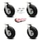 Service Caster 10 Inch Black Pneumatic Wheel Swivel Casters with Bolt Swivel Locks Set SCC SCC-100S3504-PNB-BSL-4 - alternate 3